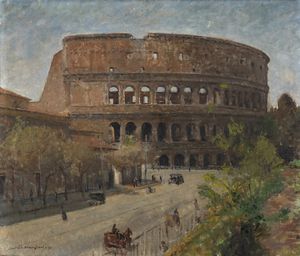 CESARE BREVEGLIERI <br>Milano, 1902 - 1948 : Il Colosseo, 1931  - Asta Arte Moderna e Contemporanea - Associazione Nazionale - Case d'Asta italiane
