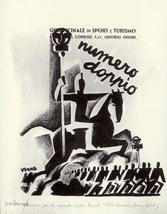 LUCIO VENNA<br>Venezia, 1897 - Firenze, 1947 - Disegno per la copertina della rivista Illustrazione (Gran Sport), 1932
