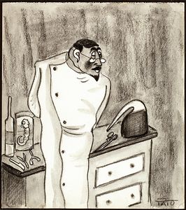 TATO (GUGLIELMO SANSONI)<br>Bologna, 1896 - Roma, 1974 - Il medico in camiciotto bianco, 1942