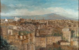 Amerigo Bartoli Natinguerra <br>Terni, 1890 - Roma, 1971 - Paesaggio romano