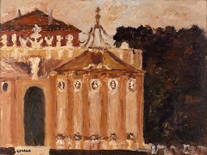 CARLO QUAGLIA<br>Terni, 1903 - Roma, 1970 : Villa Borghese. Luccelliera  - Asta Arte Moderna e Contemporanea - Associazione Nazionale - Case d'Asta italiane