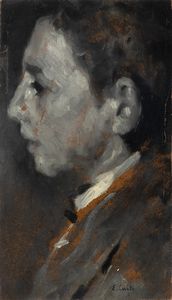 EMANUELE CAVALLI<br>Lucera, 1904 - Firenze, 1981 - Ritratto di giovane