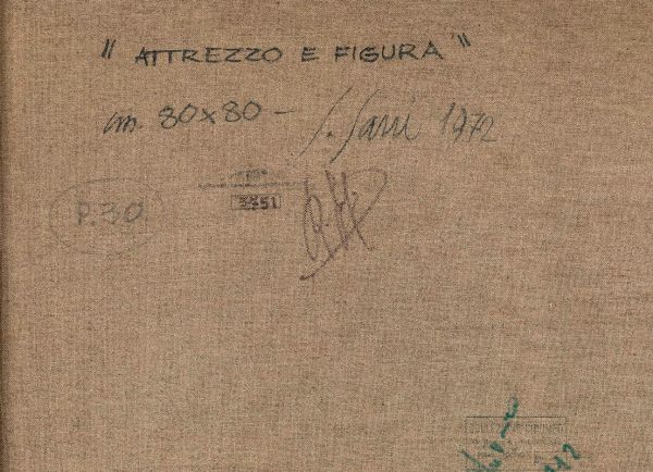 Sarri Sergio : Attrezzo e Figura, 1972  - Asta Arte Moderna e Contemporanea | Prima Parte - Associazione Nazionale - Case d'Asta italiane