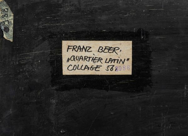Beer Franz : Quartier latin, 1956  - Asta Arte Moderna e Contemporanea | Prima Parte - Associazione Nazionale - Case d'Asta italiane