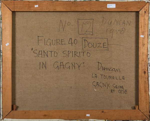 Duncan Joseph : Santo spirito in Gagny, 1958  - Asta Arte Moderna e Contemporanea | Prima Parte - Associazione Nazionale - Case d'Asta italiane