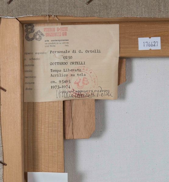 Ortelli Gottardo : Tempo liberato 1, 1973-1974  - Asta Arte Moderna e Contemporanea | Prima Parte - Associazione Nazionale - Case d'Asta italiane