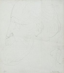 Bellmer Hans : Portrait of the philosopher Gaston Bachelard, 1957  - Asta Arte Moderna e Contemporanea | Prima Parte - Associazione Nazionale - Case d'Asta italiane
