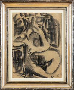 NOTTE EMILIO : Nudo seduto, 1918  - Asta Arte Moderna e Contemporanea | Prima Parte - Associazione Nazionale - Case d'Asta italiane