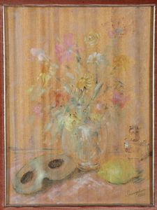 SEMEGHINI PIO : Natura morta con fiori, 1948  - Asta Arte Moderna e Contemporanea | Prima Parte - Associazione Nazionale - Case d'Asta italiane
