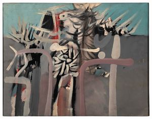 Dangelo Sergio : Grande massacro, 1957  - Asta Arte Moderna e Contemporanea | Prima Parte - Associazione Nazionale - Case d'Asta italiane