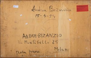 Bisanzio Andrea : Composizione, 1954  - Asta Arte Moderna e Contemporanea | Prima Parte - Associazione Nazionale - Case d'Asta italiane