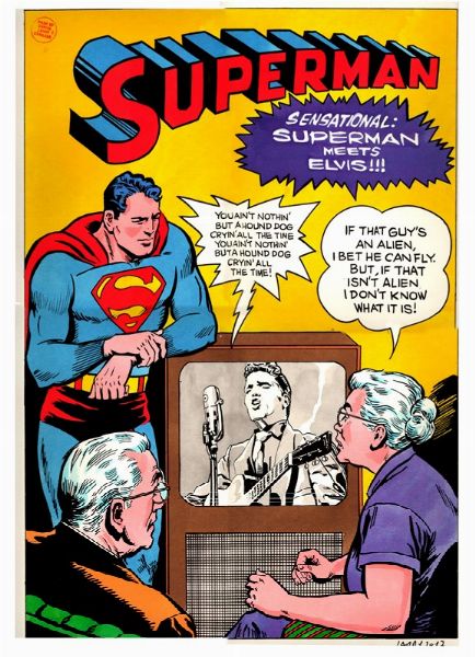 Camarda Larry : Superman Meets Elvis!!  - Asta I Maestri del Fumetto e dell'Illustrazione - Associazione Nazionale - Case d'Asta italiane
