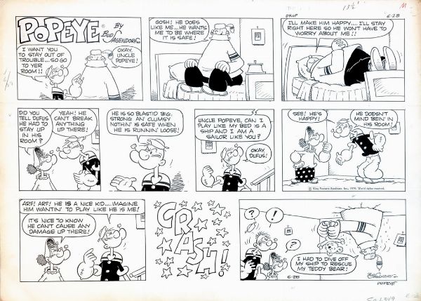Popeye  - Asta I Maestri del Fumetto e dell'Illustrazione - Associazione Nazionale - Case d'Asta italiane