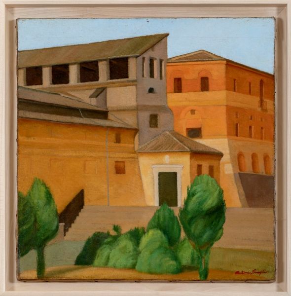 Donghi Antonio : Convento, 1924 ca  - Asta Arte Moderna e Contemporanea | Seconda Parte - Associazione Nazionale - Case d'Asta italiane