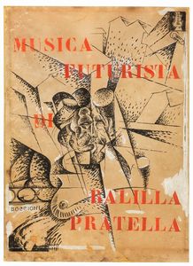 Boccioni Umberto - Copertina per musica futurista di Balilla Pratella, 1912