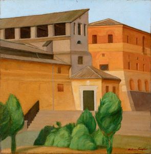 Donghi Antonio : Convento, 1924 ca  - Asta Arte Moderna e Contemporanea | Seconda Parte - Associazione Nazionale - Case d'Asta italiane