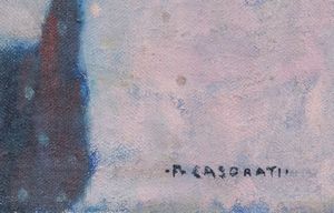 CASORATI FELICE : Armatura sotto la neve - Nevicata a Pavarolo, 1944  - Asta Arte Moderna e Contemporanea | Seconda Parte - Associazione Nazionale - Case d'Asta italiane