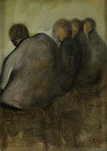 ROSAI OTTONE - Quattro figure sedute, 1938