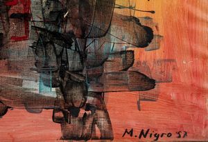 Nigro Mario : Senza titolo, 1957  - Asta Arte Moderna e Contemporanea | Seconda Parte - Associazione Nazionale - Case d'Asta italiane