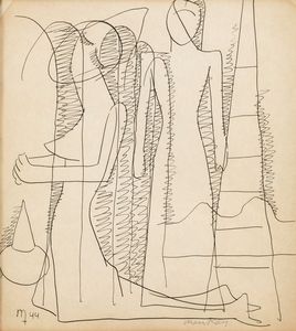 Ray Man : Figure, 1944  - Asta Arte Moderna e Contemporanea | Seconda Parte - Associazione Nazionale - Case d'Asta italiane