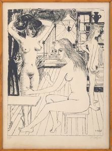 Delvaux Paul : Les Jeunes Filles, 1967  - Asta Arte Moderna e Contemporanea | Seconda Parte - Associazione Nazionale - Case d'Asta italiane