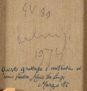 Deluigi Mario : grattage verde G. V. 89 , 1974  - Asta Arte Moderna e Contemporanea | Seconda Parte - Associazione Nazionale - Case d'Asta italiane