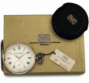 IWC - IWC, (International Watch Co.), Schaffhausen, Ref. 5407. orologio da tasca, in argento. Accompagnato dalla scatola originale e Garanzia. Realizzato nel 1980 circa
