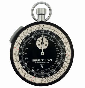 Breitling - Breitling, Chronoslide, Ref. 1577. Orologio da tasca, cronometro con funzione di Fly-back e regolo calcolatore. Realizzato nel 1970 circa