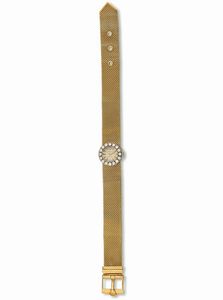 ROLEX - ROLEX, Precision, case No. 462824. Orologio da polso, da donna, in oro giallo e bianco con brillanti e bracciale in oro originale. Realizzato nel 1940 circa