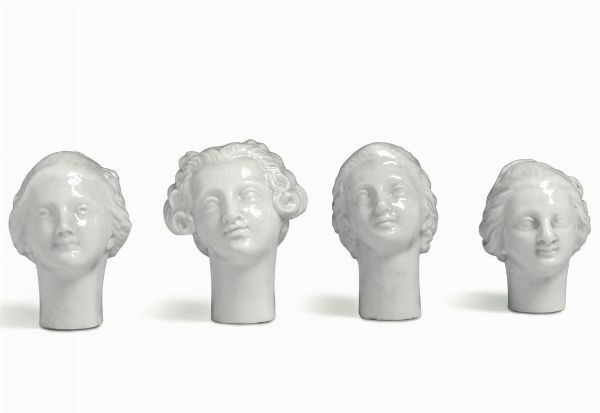 Quattro pomi da bastone Doccia, Manifattura Ginori, 1760-1770 circa  - Asta Maioliche e Porcellane - Associazione Nazionale - Case d'Asta italiane