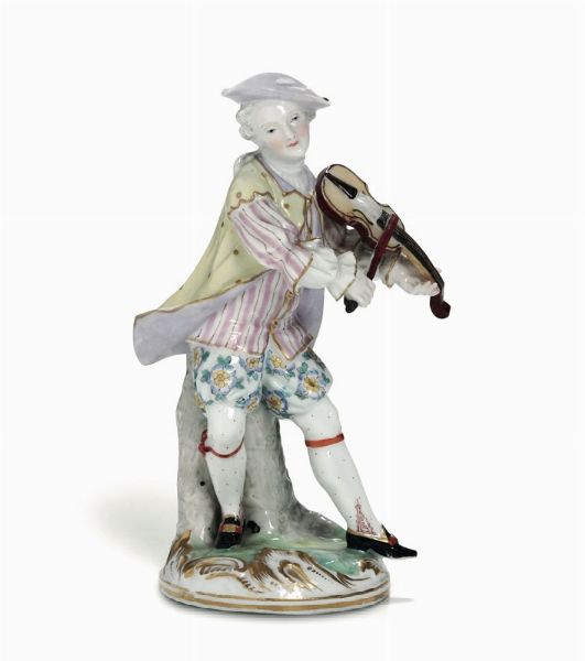 Figurina Meissen, inizio del XX secolo Probabile modello di J.J.Kaendler e P.Reinicke  - Asta Maioliche e Porcellane - Associazione Nazionale - Case d'Asta italiane