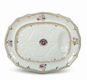 Grande piatto darrosto  Inghilterra, Davenport, 1830-1840  - Asta Maioliche e Porcellane - Associazione Nazionale - Case d'Asta italiane