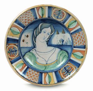 Grande piatto Deruta, prima met del XVI secolo  - Asta Maioliche e Porcellane - Associazione Nazionale - Case d'Asta italiane