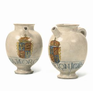 Due orcioli Roma, ultimo quarto del XVI secolo  - Asta Maioliche e Porcellane - Associazione Nazionale - Case d'Asta italiane