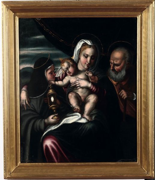 Madonna con Bambino, San Giuseppe e Santa Chiara  - Asta Dipinti Antichi - Associazione Nazionale - Case d'Asta italiane