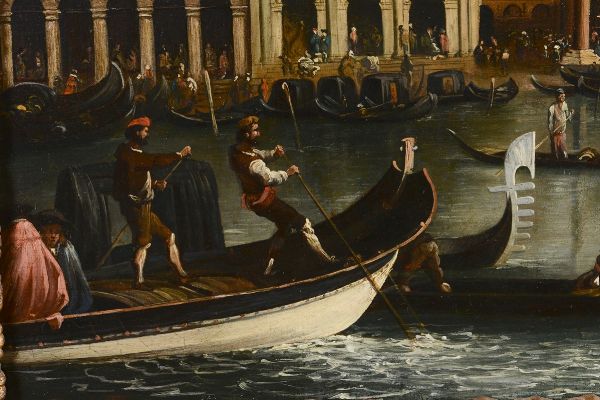 Canal, detto il Canaletto Giovanni Antonio : Il molo del Bacino di San Marco  - Asta Dipinti Antichi - Associazione Nazionale - Case d'Asta italiane