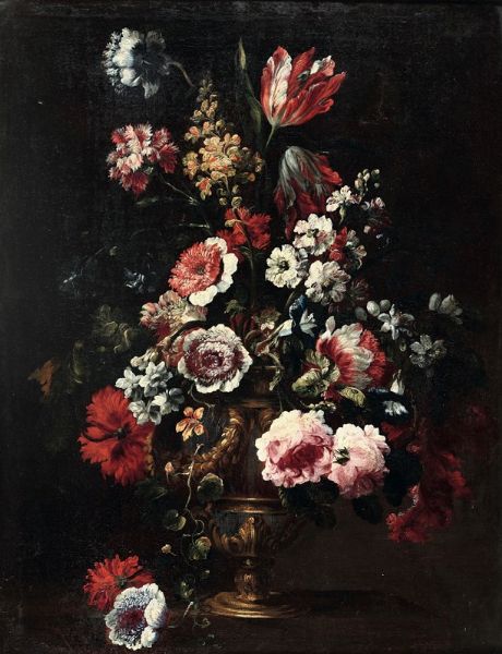 Scacciati Andrea : Nature morte con vaso di fiori  - Asta Dipinti Antichi - Associazione Nazionale - Case d'Asta italiane