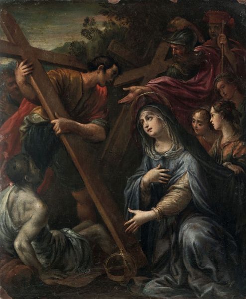 Madonna ai piedi della croce  - Asta Dipinti Antichi - Associazione Nazionale - Case d'Asta italiane
