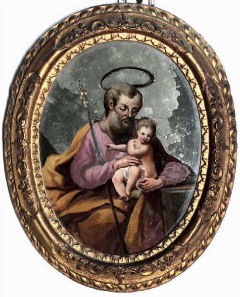 San Giuseppe col Bambino  - Asta Dipinti Antichi - Associazione Nazionale - Case d'Asta italiane
