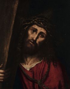 Montagna Benedetto : Cristo portacroce  - Asta Dipinti Antichi - Associazione Nazionale - Case d'Asta italiane