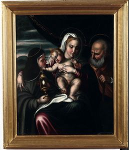 Madonna con Bambino, San Giuseppe e Santa Chiara  - Asta Dipinti Antichi - Associazione Nazionale - Case d'Asta italiane