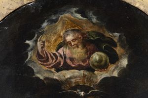 Annunciazione con San Carlo, San Francesco e Dio Padre  - Asta Dipinti Antichi - Associazione Nazionale - Case d'Asta italiane