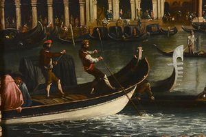 Canal, detto il Canaletto Giovanni Antonio : Il molo del Bacino di San Marco  - Asta Dipinti Antichi - Associazione Nazionale - Case d'Asta italiane