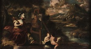 Piola Domenico - Allegorie della Pittura e della Scultura