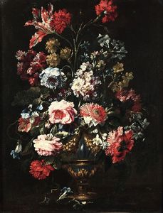Scacciati Andrea : Nature morte con vaso di fiori  - Asta Dipinti Antichi - Associazione Nazionale - Case d'Asta italiane