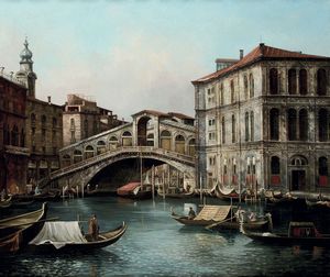 Canal, detto il Canaletto Giovanni Antonio - Veduta del Ponte di Rialto