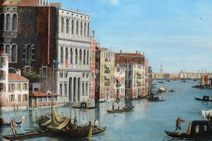 James William : Veduta del Canal Grande da Campo San Vio  - Asta Dipinti Antichi - Associazione Nazionale - Case d'Asta italiane