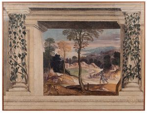 Muziano Girolamo - Paesaggio nei pressi del Castello di Rocca Sinibalda