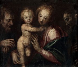 Madonna con Bambino, San Giuseppe e San Francesco  - Asta Dipinti Antichi - Associazione Nazionale - Case d'Asta italiane