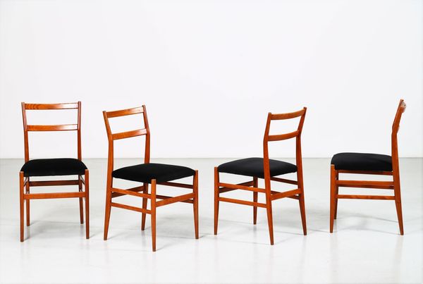 PONTI GIO' (1891 - 1979) : Quattro sedie mod. Superleggera  - Asta ASTA 262 - DESIGN  (ONLINE) - Associazione Nazionale - Case d'Asta italiane